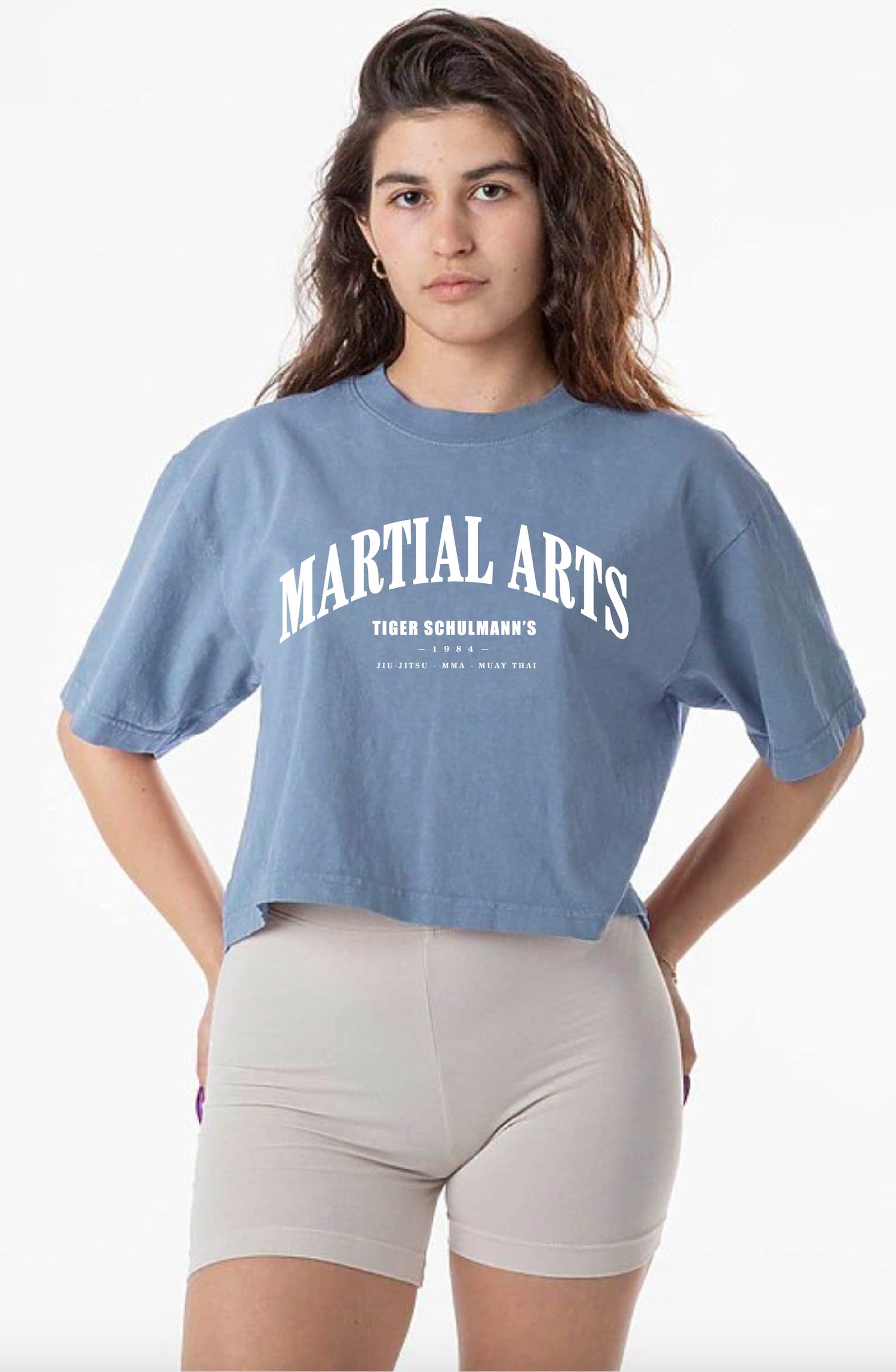 Womens Martial Arts Tee - Clear Blue